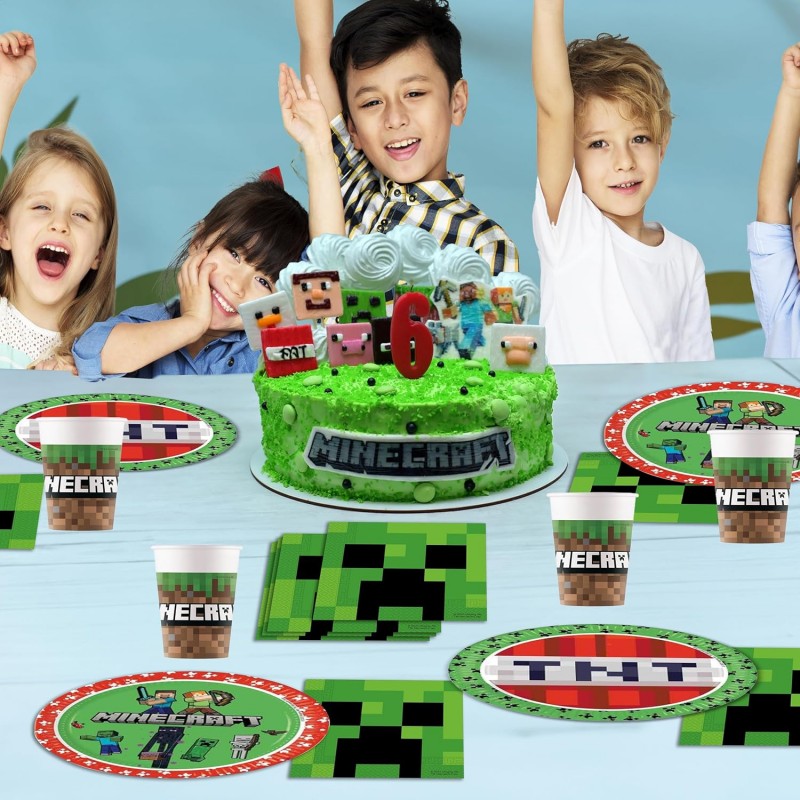 WeParty Kit addobbi festa compleanno Minecraft X8X16X24X32X40X48X96...