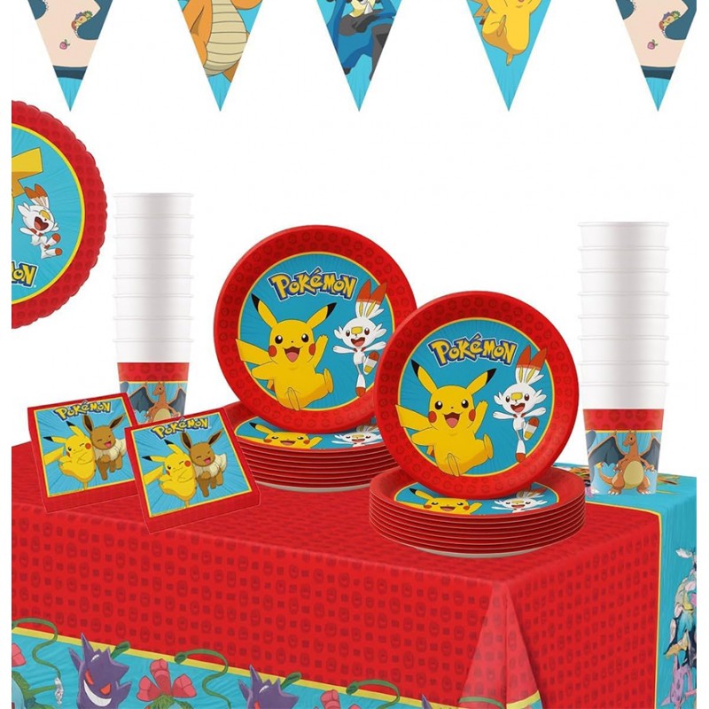WeParty Kit addobbi festa compleanno Pokemon X8X16X24X32X40X96 Pers...