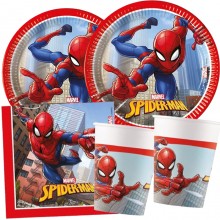 Kit addobbi festa compleanno Spiderman X8X16X24X32X40X96 Persone piatti bicchier