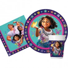 Kit addobbi festa compleanno Encanto X8X16X24X32X40X48X96 Persone piatti