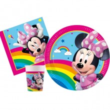Kit addobbi festa compleanno Minnie mouse X8X16X24X32X40X48X96 Persone piatti
