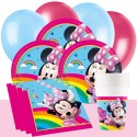 Kit addobbi festa compleanno Minnie mouse X8X16X24X32X40X48X96 Persone piatti