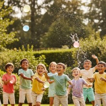 Pompa per Bombe ad acqua 80 Palloncini colorati per Bambini feste gavettoni