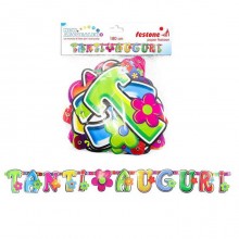 3 festone buon compleanno striscione per party festa decorazione 180x17 cm