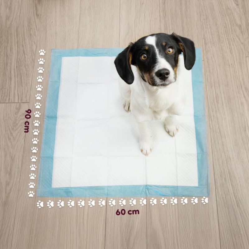 50 Tappetini Assorbenti Per Cani 60x90cm Cuccioli Traverse Pannolin...