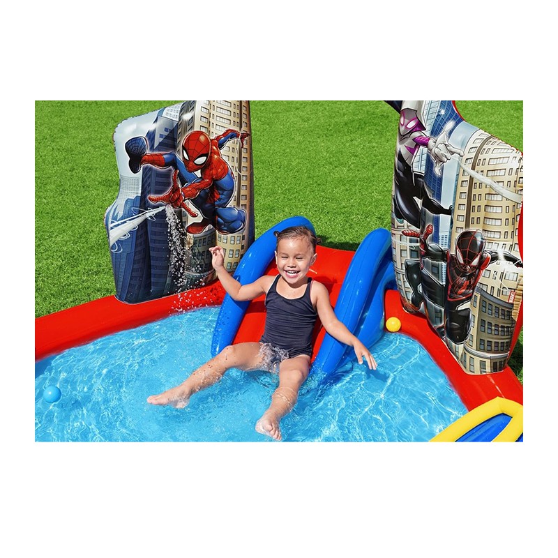 Bestway Play Center Spiderman con Spruzzi 127x206x211cm con Scivolo...