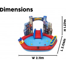 Bestway Play Center Spiderman con Spruzzi 127x206x211cm con Scivolo