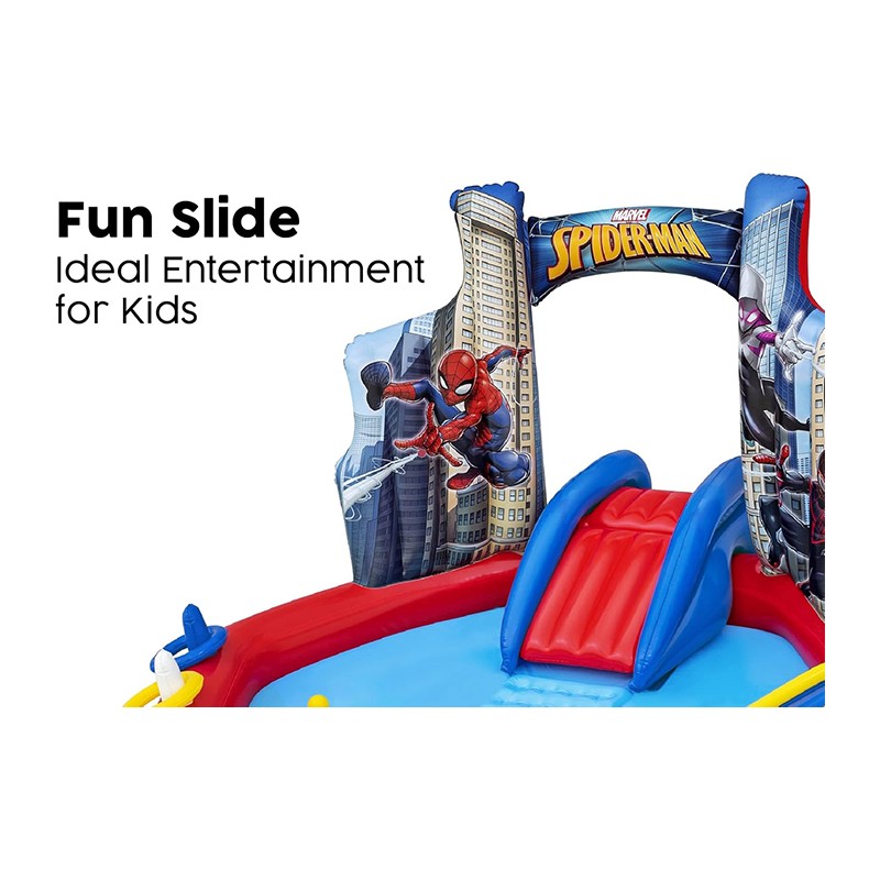 Bestway Play Center Spiderman con Spruzzi 127x206x211cm con Scivolo...