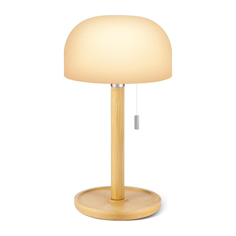 Lampada da tavolo ricaricabile USB dimmerabile in bambù decorativa hotel bar