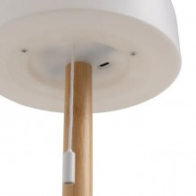 Lampada da tavolo ricaricabile USB dimmerabile in bambù decorativa hotel bar