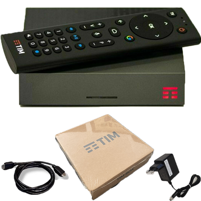 Tim Vision BOX Decoder 4K Ricevitore Digitale Terrestre DVB-T2 Android TV 32Gb - UZW4010TIM