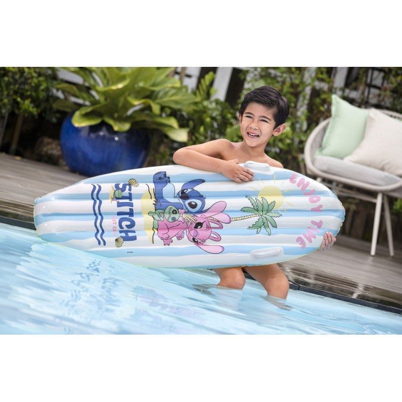 Tavola da surf gonfiabile per bambini Stitch resistente 112x40x10cm...