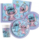Kit addobbi festa compleanno Stitch X8X16X24X32X40X96 Persone piatti bicchieri