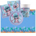 Kit addobbi festa compleanno Stitch X8X16X24X32X40X48 Persone piatti bicchieri