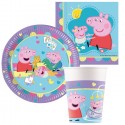 Kit addobbi festa compleanno Peppa Pig X8X16X24X32X40X96 Persone piatti bicchier