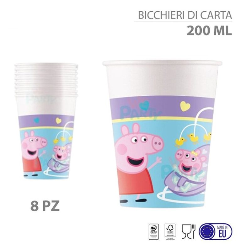 WeParty Kit addobbi festa compleanno Peppa Pig X8X16X24X32X40X96 Pe...