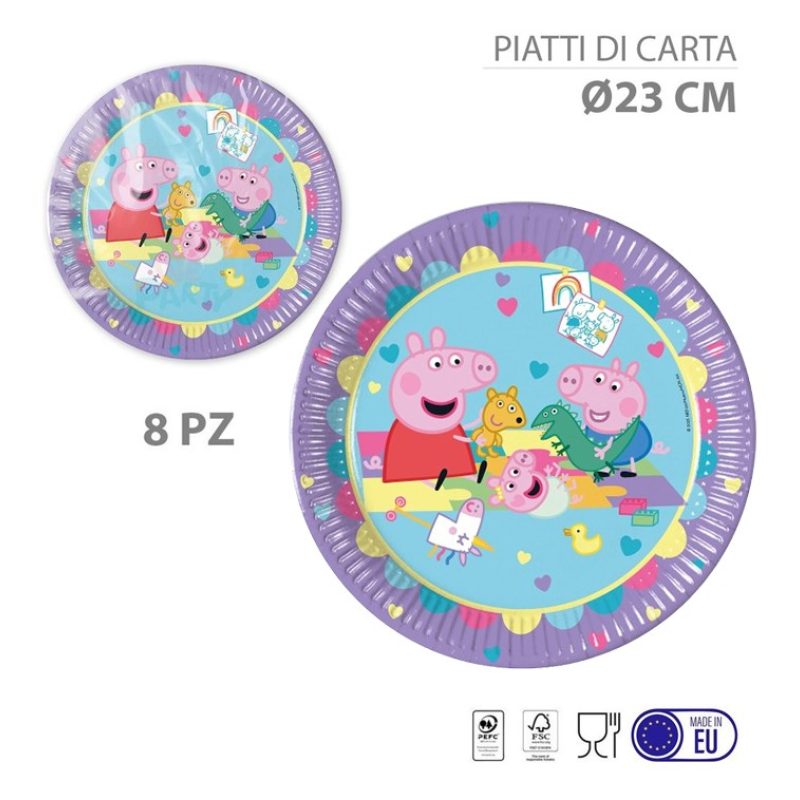 WeParty Kit addobbi festa compleanno Peppa Pig X8X16X24X32X40X96 Pe...
