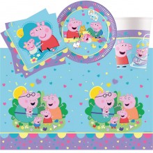 Kit addobbi festa compleanno Peppa Pig X8X16X24X32X48 Persone piatti bicchieri
