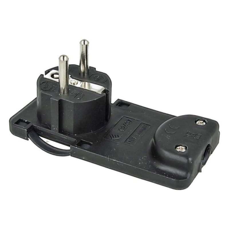 2x Spina volante elettrica schuko ultra piatta 2p+t tedesco nero 16...