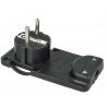 2x Spina volante elettrica schuko ultra piatta 2p+t tedesco nero 16...
