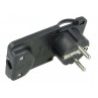 2x Spina volante elettrica schuko ultra piatta 2p+t tedesco nero 16...