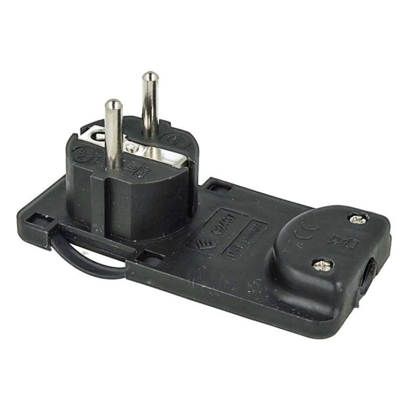 2x Spina volante elettrica schuko ultra piatta 2p+t tedesco nero 16...