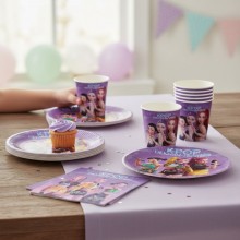 Kit addobbi festa K-pop Demon Hunter x24 Persone piatti bicchieri tovaglia party