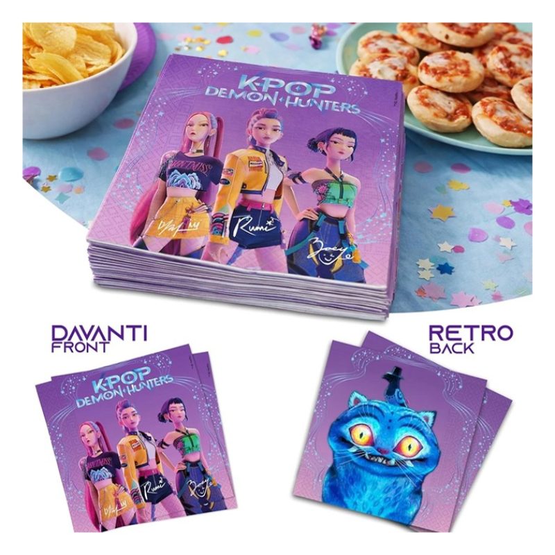 Procos Kit addobbi festa K-pop Demon Hunter x24 Persone piatti bicc...