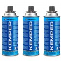 3 Bomboletta gas butano 390 ml 227 gr ricarica Kemper fornello campeggio traspor