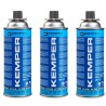 3 Bomboletta gas butano 390 ml 227 gr ricarica Kemper fornello camp...
