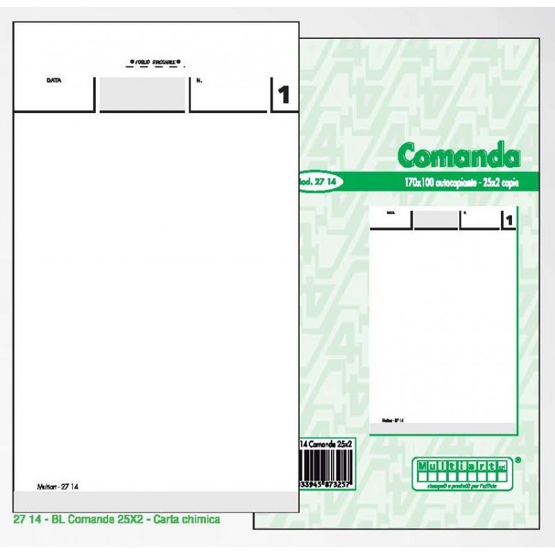 30 Blocchi Comande 3 triplice Copie Data Ufficio per bar ristoranti pub Enoteche