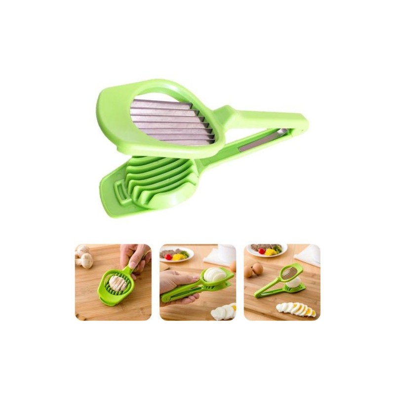 Tagliauova affettatrice uova funghi molla pinza cucina affetta uovo sodo