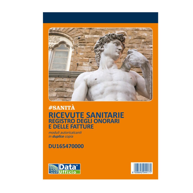 20 Blocco Ricevute sanitarie 50fg x 2 - formato A5 - cm 21,5x15 DU1...
