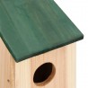 Casetta per uccelli legno naturale tetto verde voliera casa uccelli...