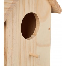 Casetta per uccelli in legno 27x16cm voliera casa uccellini colore tetto casuale