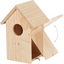 Casetta per uccelli in legno 27x16cm voliera casa uccellini colore tetto casuale