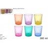 Set 6 bicchieri vetro colorato moderni acqua vino casa ristorante t...