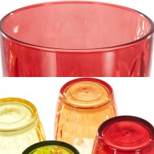 Set 6 bicchieri vetro colorato moderni acqua vino casa ristorante tavola 36 cl 