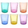 Set 6 bicchieri vetro colorato moderni acqua vino casa ristorante t...