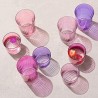 Set 6 bicchieri vetro colorato moderni acqua vino casa ristorante t...