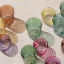 Set 6 bicchieri vetro colorato moderni acqua vino casa ristorante tavola 265 ml