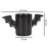 Tazza alata pipistrello bat mug colazione manici ali pipistrelli nera ceramica