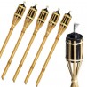 EverTop Torcia Fiaccole da esterno ad olio in bamboo 90 cm da giard...