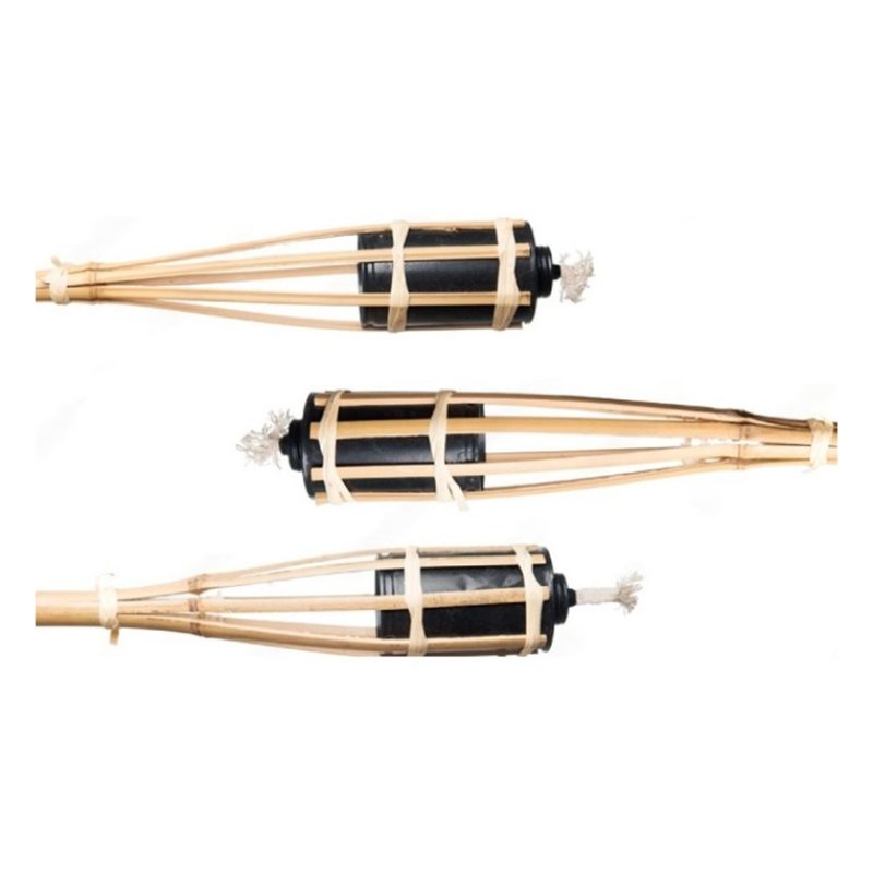 EverTop Torcia Fiaccole da esterno ad olio in bamboo 90 cm da giard...