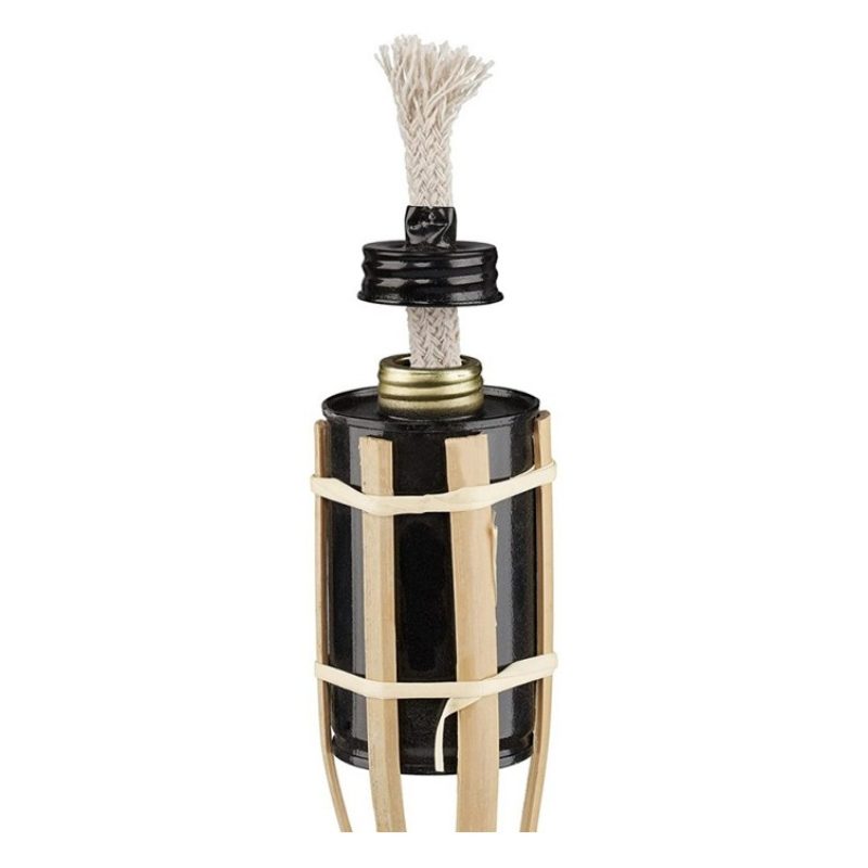 EverTop Torcia Fiaccole da esterno ad olio in bamboo 90 cm da giard...
