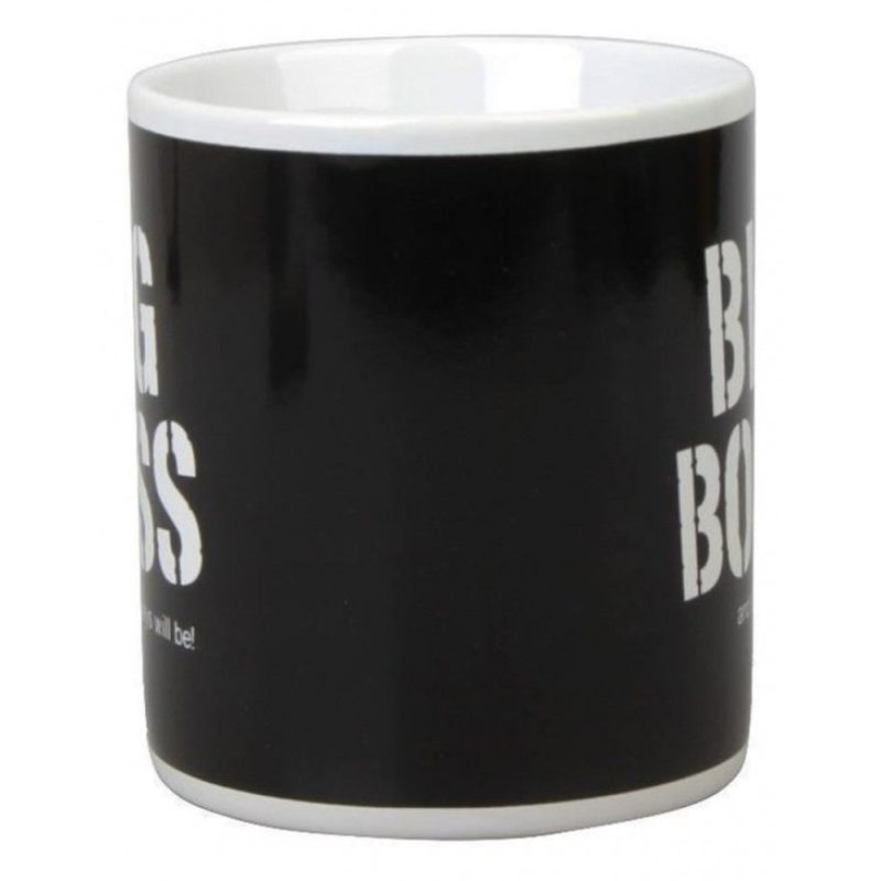 Tazza gigante big boss mug colazione caffè americano nera ceramica grande capo
