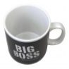 Tazza gigante big boss mug colazione caffè americano nera ceramica grande capo