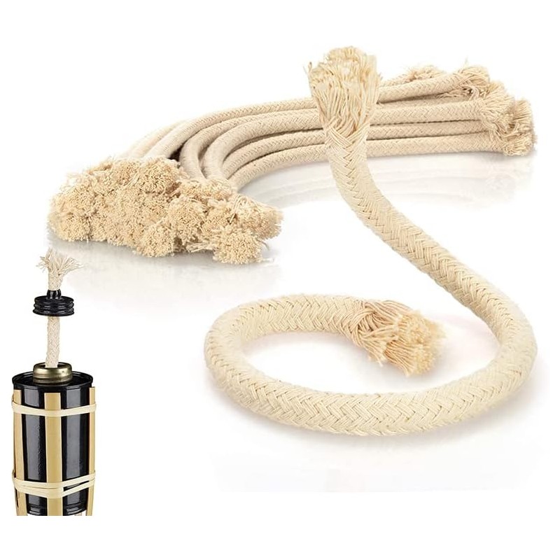 72 Stoppini ricambio per torce fiaccole da giardino lampade a olio 22 cm cotone