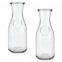 2x Caraffa in Vetro Brocca set bottiglia Vino acqua Mescita mezzo litro 0,5 lt