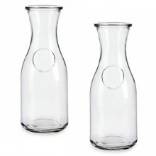 2x Caraffa in Vetro Brocca set bottiglia Vino acqua Mescita mezzo litro 0,5 lt